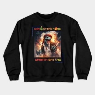 Godzilla Christmas fire warmth entire Crewneck Sweatshirt